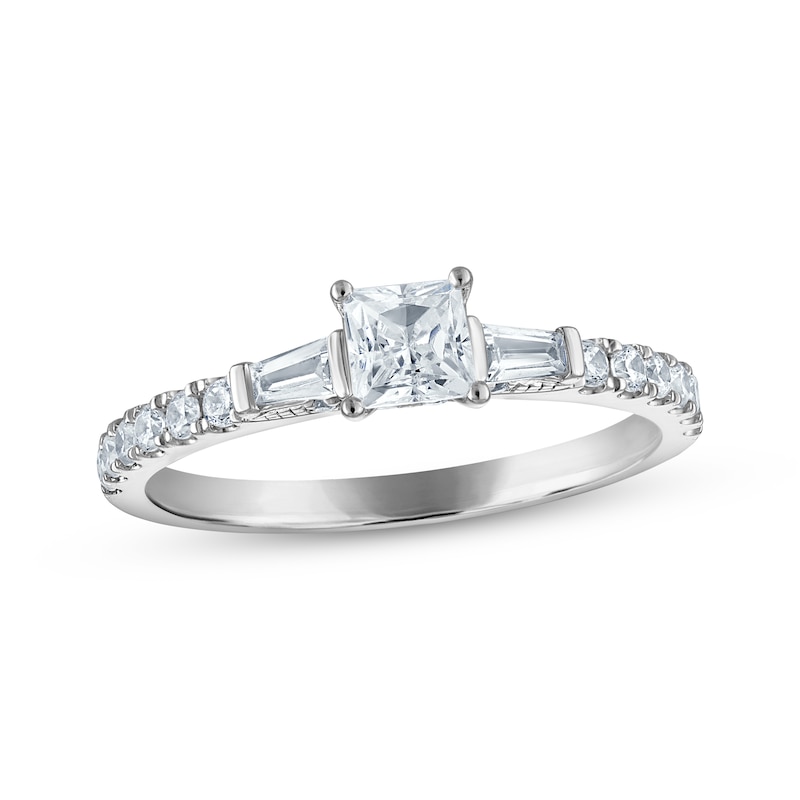 Main Image 1 of Adore Princess-Cut Diamond Engagement Ring 7/8 ct tw 14K White Gold