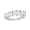 Thumbnail Image 1 of Adore Lab-Grown Diamonds Emerald-Cut Seven-Stone Anniversary Ring 2 ct tw 10K White Gold
