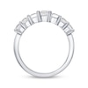 Thumbnail Image 2 of Adore Lab-Grown Diamonds Emerald-Cut Seven-Stone Anniversary Ring 2 ct tw 10K White Gold