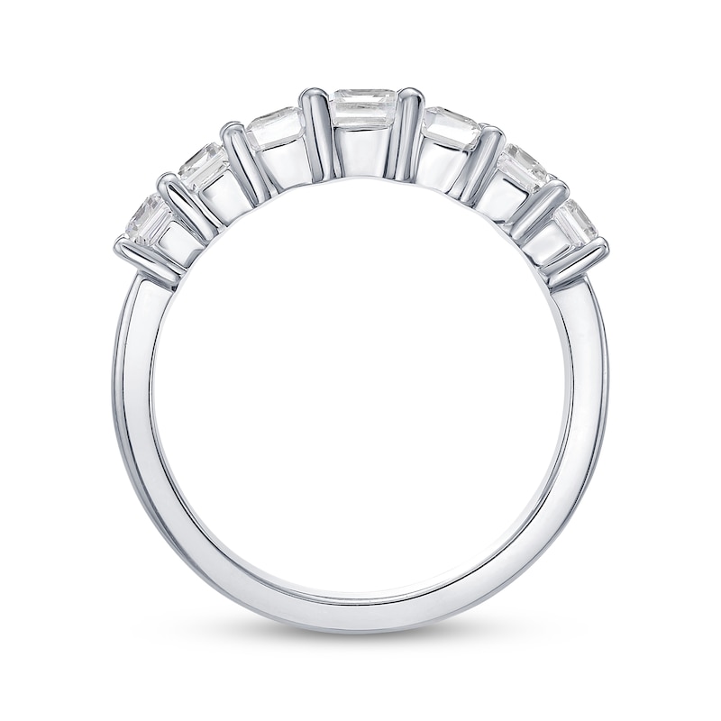 Main Image 2 of Adore Lab-Grown Diamonds Emerald-Cut Seven-Stone Anniversary Ring 2 ct tw 10K White Gold