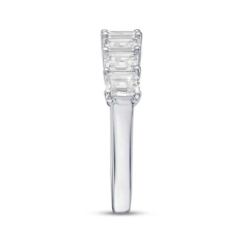 Main Image 3 of Adore Lab-Grown Diamonds Emerald-Cut Seven-Stone Anniversary Ring 2 ct tw 10K White Gold