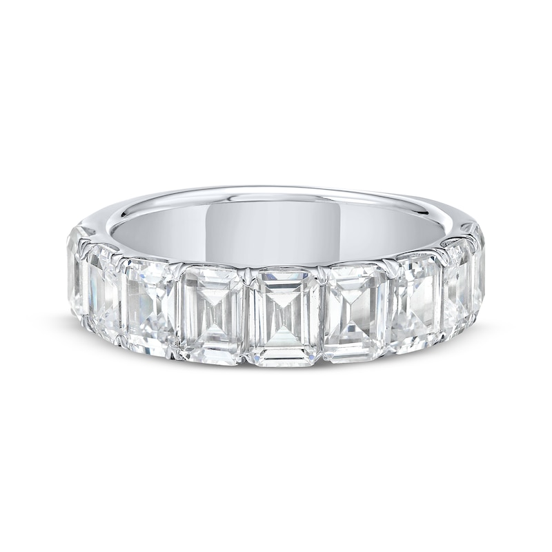 Main Image 4 of Adore Lab-Grown Diamonds Emerald-Cut Seven-Stone Anniversary Ring 2 ct tw 10K White Gold
