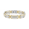 Thumbnail Image 1 of Men's Diamond Link Bracelet 1/6 ct tw Stainless Steel & Yellow Ion Plating 8.5"