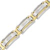 Thumbnail Image 2 of Men's Diamond Link Bracelet 1/6 ct tw Stainless Steel & Yellow Ion Plating 8.5"