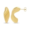 Thumbnail Image 3 of Sculpted Curve Earrings Hollow 14K Yellow Gold