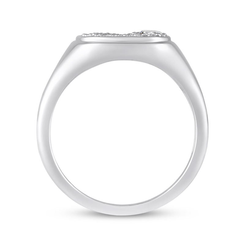 Main Image 3 of STUDIO BY KAY White Lab-Created Sapphire Cushion-Shaped Multi-Stone Ring Sterling Silver