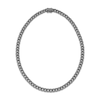 Thumbnail Image 1 of Men's Black Diamond Curb Chain Necklace 5-1/3 ct tw Black Rhodium-Plated Sterling Silver 22"