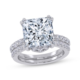 Adore Lab-Grown Diamonds Hidden Halo Princess-Cut Bridal Set 4-3/4 ct tw Platinum