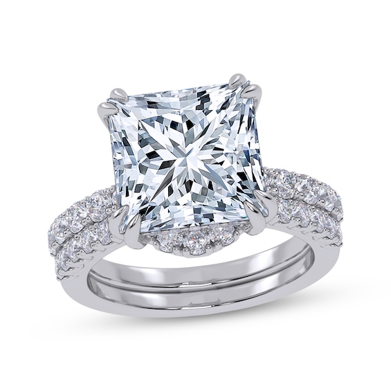 Adore Lab-Grown Diamonds Hidden Halo Princess-Cut Bridal Set 4-3/4 ct tw Platinum