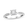 Thumbnail Image 1 of KAY Lab-Grown Diamonds Princess-Cut Halo Promise Ring 1/5 ct tw Sterling Silver