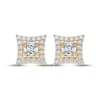Thumbnail Image 2 of KAY Lab-Grown Diamonds Men's Concave Square Stud Earrings 3 ct tw 10K Yellow Gold