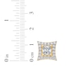 Thumbnail Image 5 of KAY Lab-Grown Diamonds Men's Concave Square Stud Earrings 3 ct tw 10K Yellow Gold