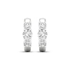 Thumbnail Image 2 of KAY Lab-Grown Diamonds Three-Stone Huggie Hoop Earrings 1 ct tw 10K White Gold