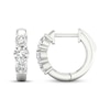 Thumbnail Image 3 of KAY Lab-Grown Diamonds Three-Stone Huggie Hoop Earrings 1 ct tw 10K White Gold