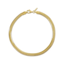 4.2mm Snake Chain Bracelet 24K Yellow Gold Vermeil Sterling Silver 7.5"