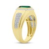 Thumbnail Image 2 of Men's Lab-Created Emerald & Diamond Ring 1/2 ct tw 10K Yellow Gold