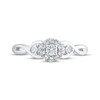 Thumbnail Image 3 of Adore Round-Cut Diamond Halo Engagement Ring 1/5 ct tw 10K White Gold