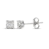 Thumbnail Image 1 of Radiant Reflections Princess-Cut Diamond Solitaire Plus Stud Earrings 1/3 ct tw Sterling Silver (J/I3)