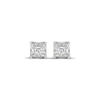 Thumbnail Image 2 of Radiant Reflections Princess-Cut Diamond Solitaire Plus Stud Earrings 1/3 ct tw Sterling Silver (J/I3)