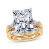 Thumbnail Image 1 of Adore Lab-Grown Diamonds Radiant-Cut Bridal Set 9-1/4 ct tw 14K Yellow Gold