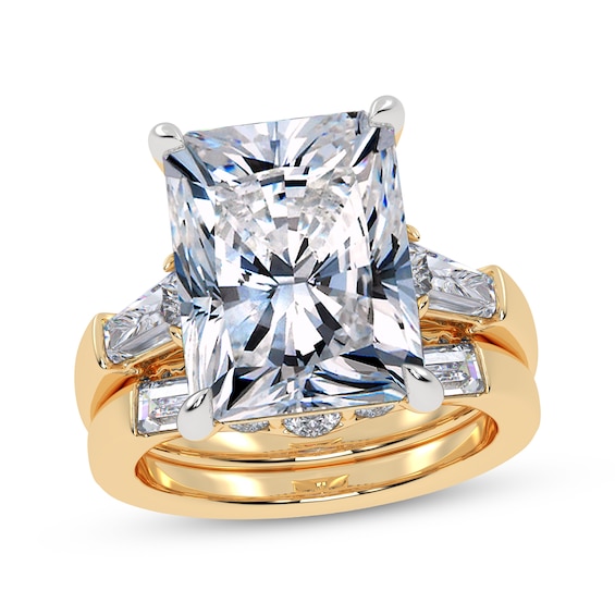 Adore Lab-Grown Diamonds Radiant-Cut Bridal Set 9-1/4 ct tw 14K Yellow Gold