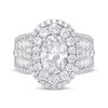 Thumbnail Image 4 of Adore Lab-Grown Diamonds Oval-Cut Double Halo Engagement Ring 5 ct tw 14K White Gold