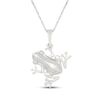 Thumbnail Image 1 of Diamond Frog Necklace 1/8 ct tw Sterling Silver 18"