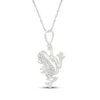 Thumbnail Image 2 of Diamond Frog Necklace 1/8 ct tw Sterling Silver 18"