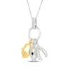 Thumbnail Image 2 of Diamond Lucky Charm Necklace 1/10 ct tw Sterling Silver & 10K Yellow Gold 18"