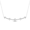 Thumbnail Image 1 of Milestones Lab-Grown Diamond Station Necklace 1 ct tw 10K White Gold 18"