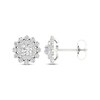 Thumbnail Image 1 of Lab-Grown Diamonds by KAY Double Frame Stud Earrings 1 ct tw 14K White Gold