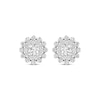 Thumbnail Image 2 of Lab-Grown Diamonds by KAY Double Frame Stud Earrings 1 ct tw 14K White Gold