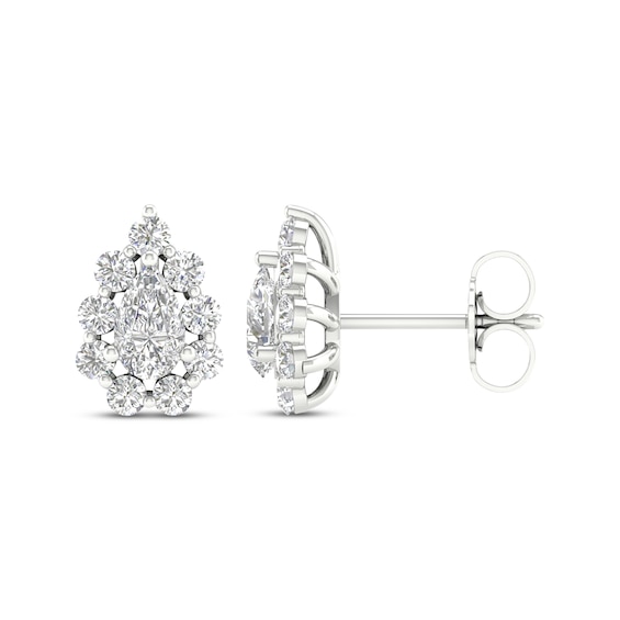 KAY Lab-Grown Diamonds Pear-Shaped Stud Earrings 1 ct tw 14K White Gold
