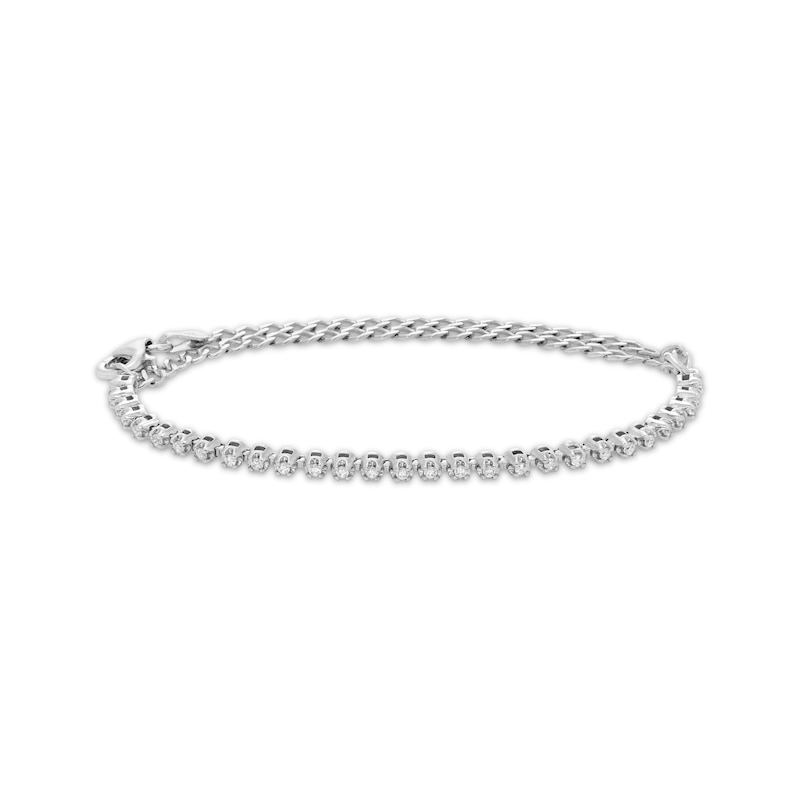 Diamond Adjustable Line Tennis Bracelet 1/20 ct tw Sterling Silver