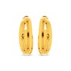 Thumbnail Image 2 of Diamond-Cut & Polished J-Hoop Crossover Earrings 20mm 10K Yellow Gold