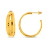 Thumbnail Image 3 of Diamond-Cut & Polished J-Hoop Crossover Earrings 20mm 10K Yellow Gold