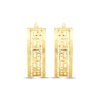 Thumbnail Image 2 of Textured Greek Key Openwork Hoop Earrings 26mm 10K Yellow Gold