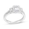 Thumbnail Image 0 of Emerald-Cut Diamond Three-Stone Engagement Ring 1 ct tw 14K White Gold