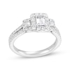 Thumbnail Image 1 of Adore Emerald-Cut Diamond Three-Stone Engagement Ring 1 ct tw 14K White Gold