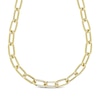 Thumbnail Image 1 of Paperclip Chain Necklace Hollow 10K Yellow Gold 18"