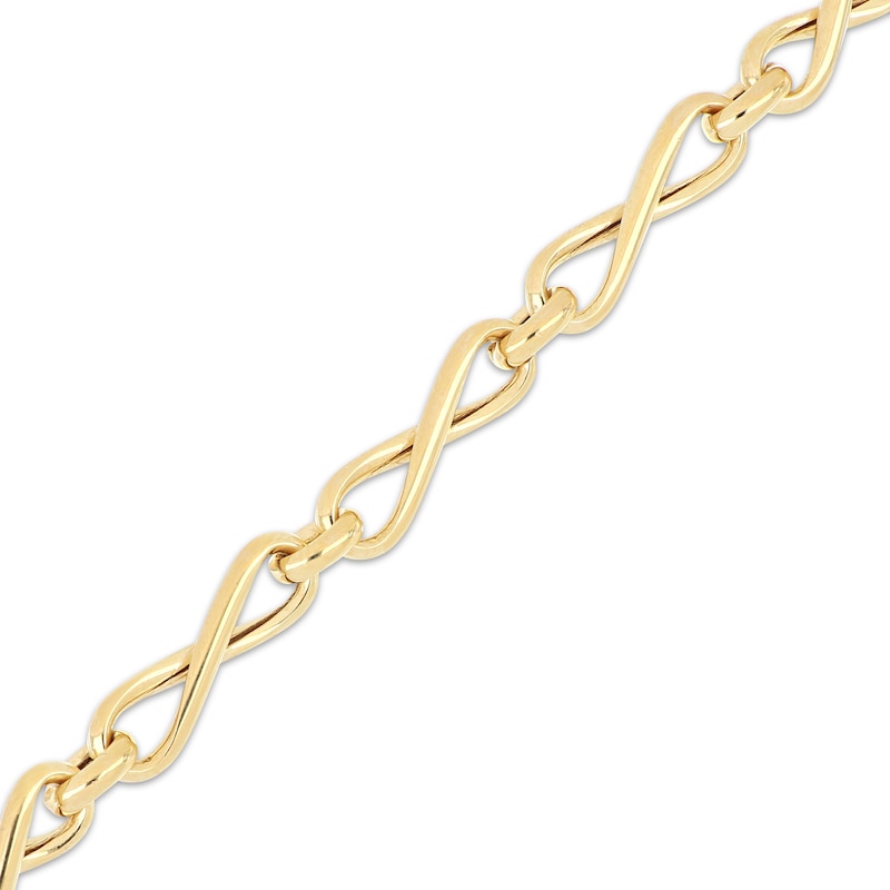 Main Image 2 of Infinity Twist Bracelet Hollow 10K Yellow Gold 8"