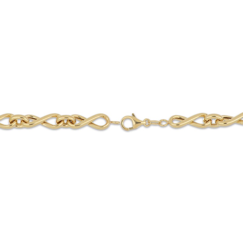 Main Image 3 of Infinity Twist Bracelet Hollow 10K Yellow Gold 8"