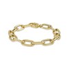Thumbnail Image 2 of Paperclip Chain Bracelet Hollow 10K Yellow Gold 7.5"