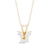 Thumbnail Image 1 of Children's Cubic Zirconia Butterfly Necklace 14K Yellow Gold 13"