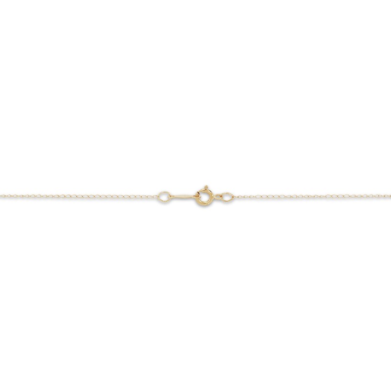 Main Image 3 of Children's Cubic Zirconia Butterfly Necklace 14K Yellow Gold 13"