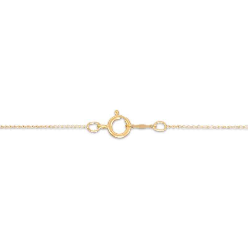 Main Image 4 of Children's Cubic Zirconia Cross Necklace 14K Yellow Gold 13"