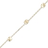 Thumbnail Image 2 of Italian Brilliance Diamond-Cut Cube Bead Station Bracelet 14K Yellow Gold 7.5"