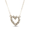 Thumbnail Image 2 of Heart Outline Necklace 10K Two-Tone Gold 18"