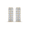 Thumbnail Image 2 of KAY Lab-Grown Diamonds Two-Row Pavé Huggie Hoop Earrings 2 ct tw 10K Yellow Gold