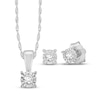 Thumbnail Image 1 of Radiant Reflections Round-Cut Diamond Solitaire Gift Set 1/10 ct tw Sterling Silver (J/I3)